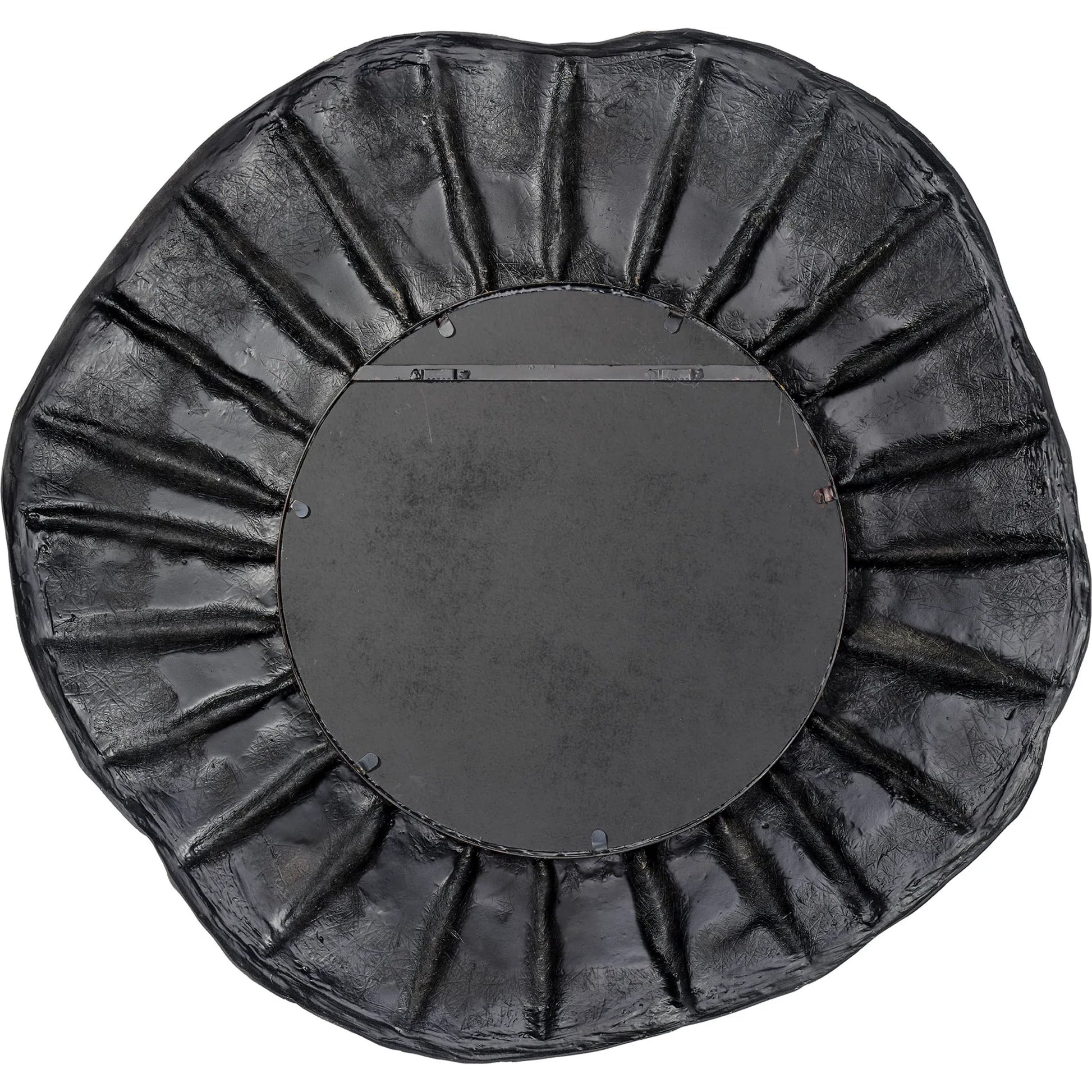 Millstone Mirror by Jamie Young in white and matte white. Made from resin, metal: iron, mdf, mirror in a modern style.