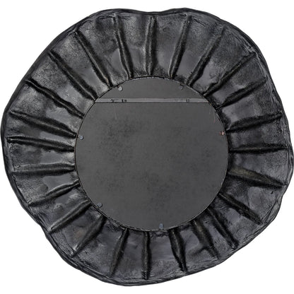 Millstone Mirror by Jamie Young in white and matte white. Made from resin, metal: iron, mdf, mirror in a modern style.