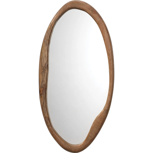 001 SR-867169 | Additional Silo | Organic Oval Mirror by Jamie Young in natural wood. Made from mango wood in a eclectic & global style.