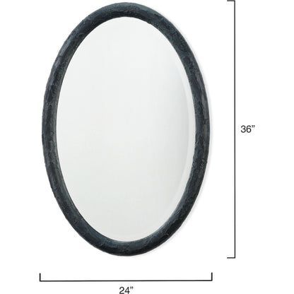 Ovation Mirror by Jamie Young in textured white. Made from resin in a traditional style.