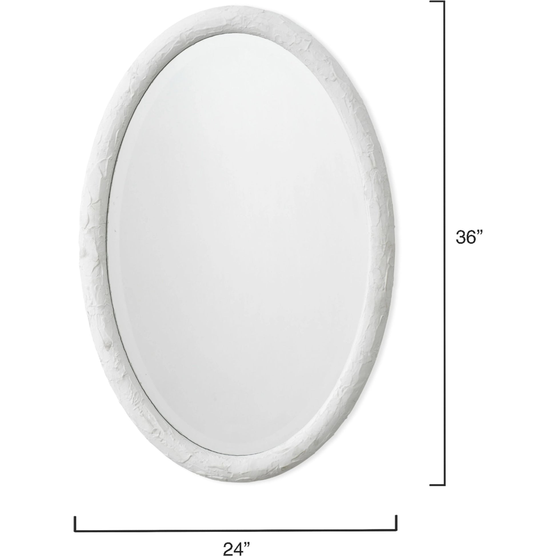 Ovation Mirror by Jamie Young in textured white. Made from resin in a traditional style.