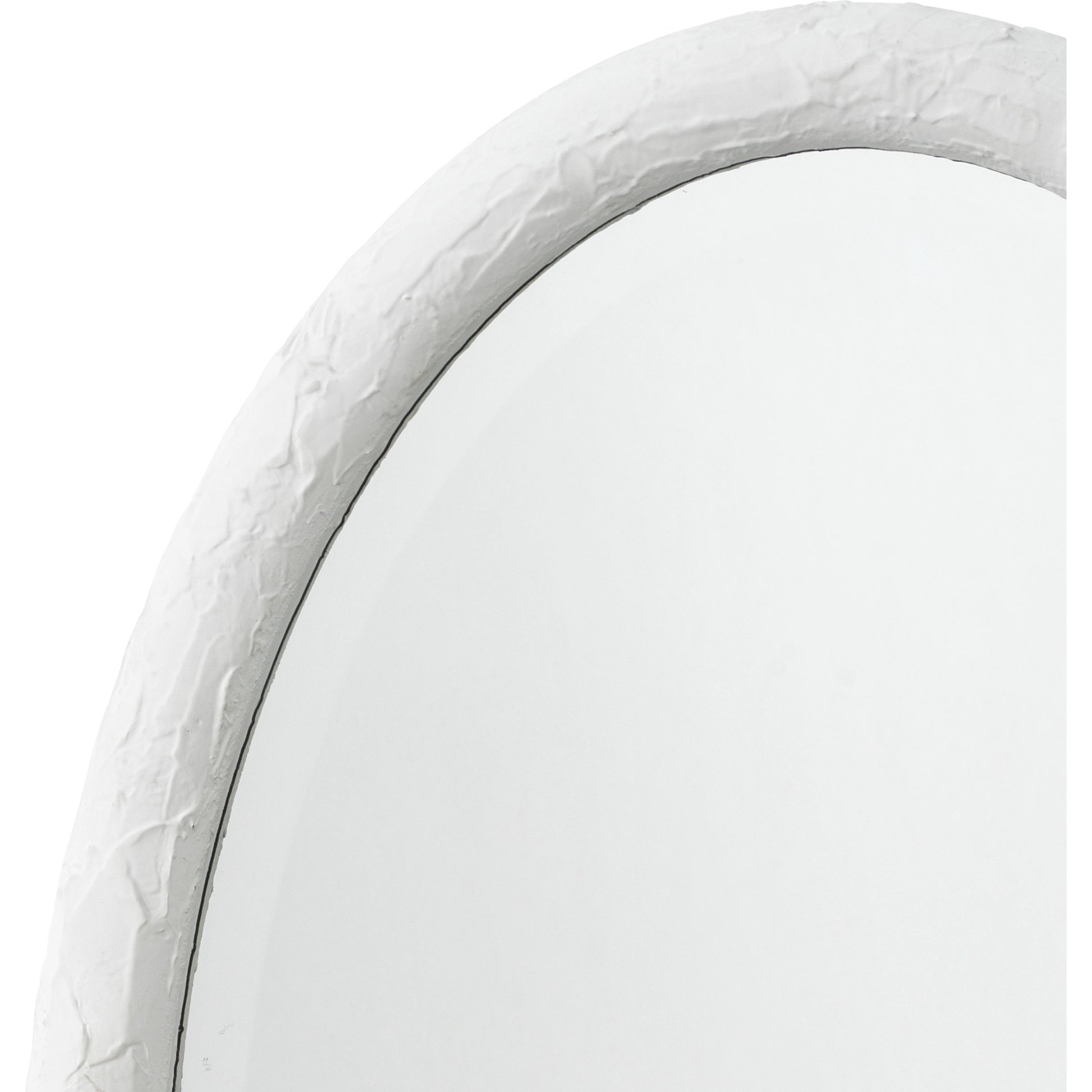 Ovation Mirror by Jamie Young in textured white. Made from resin in a traditional style.