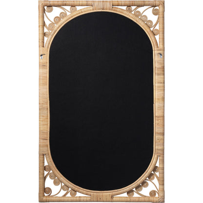 Primrose Mirror by Jamie Young. Made from rattan in a cottage & farmhouse style.
