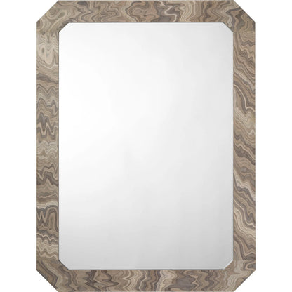 Ravine Mirror by Jamie Young in grey and sand grey. Made from wood in a unique style.