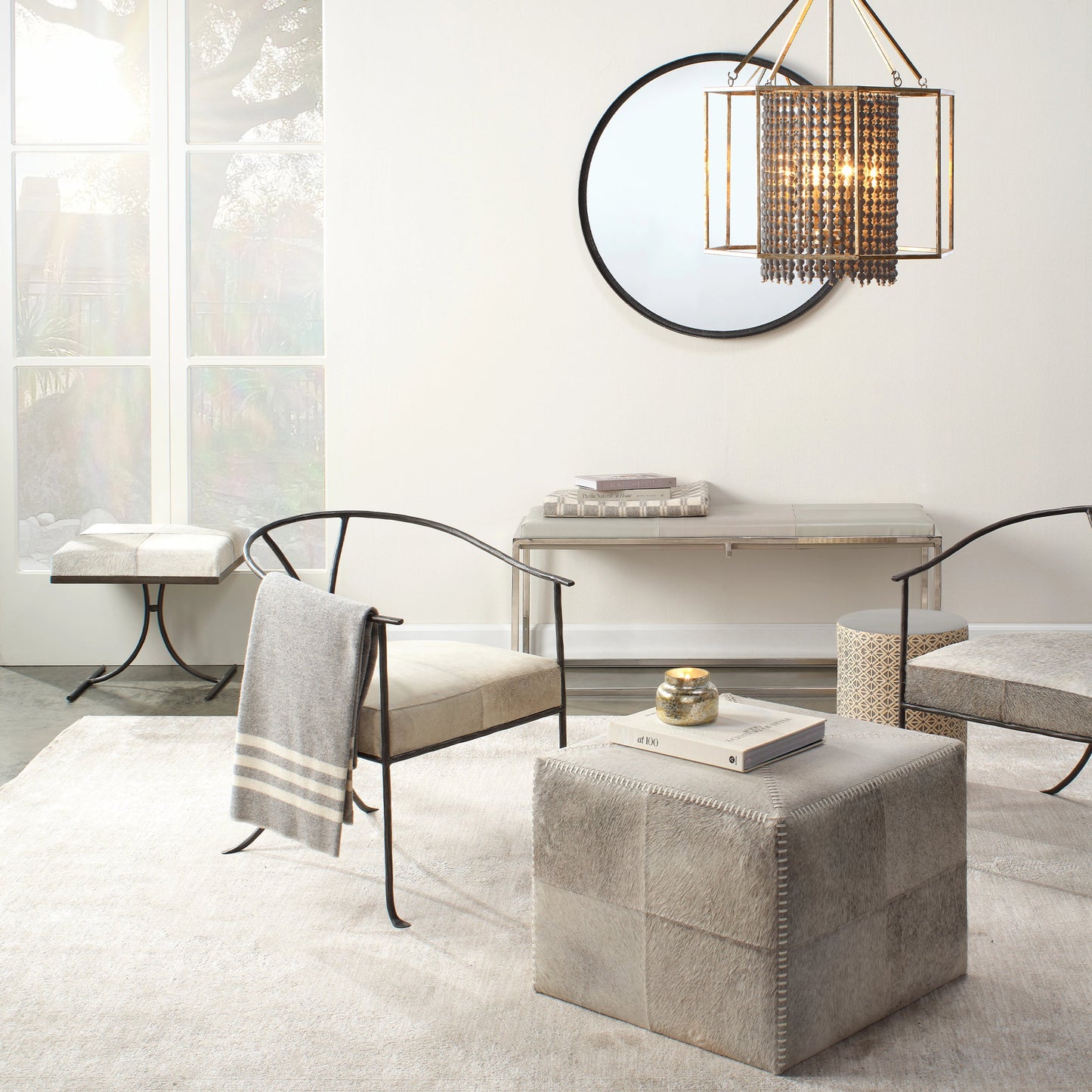 010 SI-1961291 | Lifestyle | Refined Mirror by Jamie Young in black. Made from iron, mdf in a modern style.