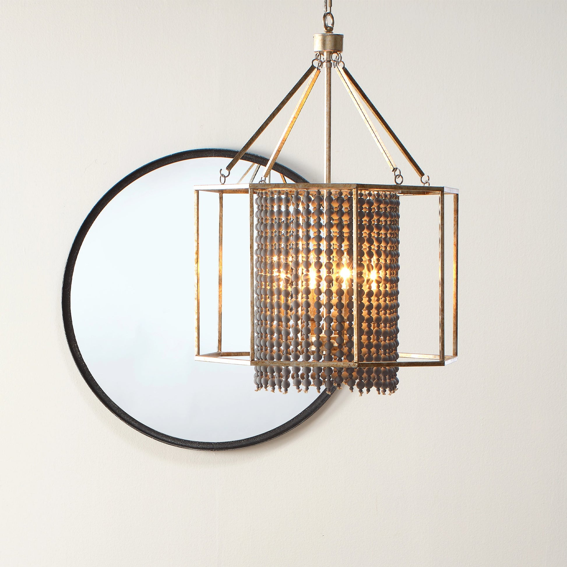 Refined Mirror by Jamie Young in black. Made from iron, mdf in a modern style.
