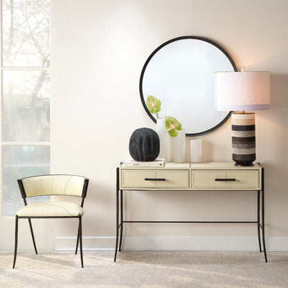 Refined Mirror by Jamie Young in black. Made from iron, mdf in a modern style.