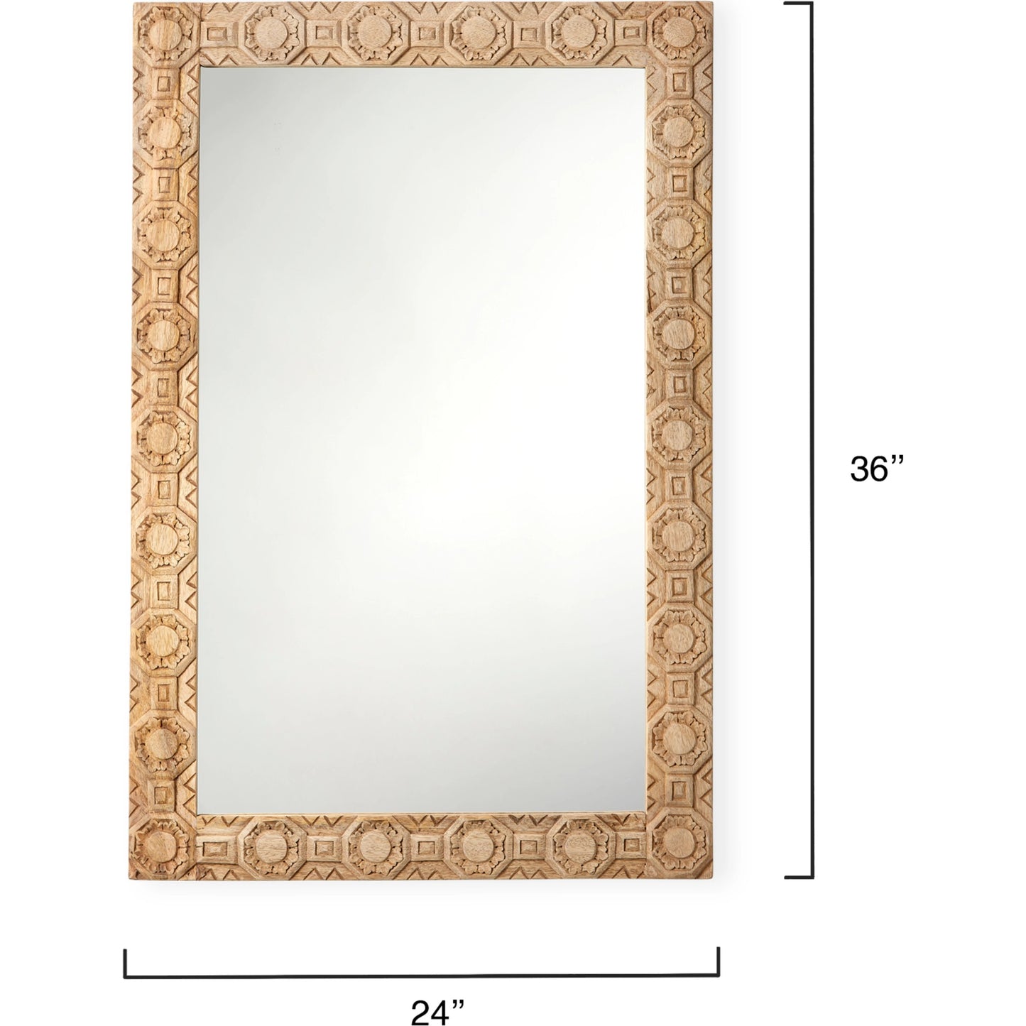 007 SI-1961294 | Additional Silo | Relief Carved Rectangle Mirror by Jamie Young. Made from wood in a modern style.