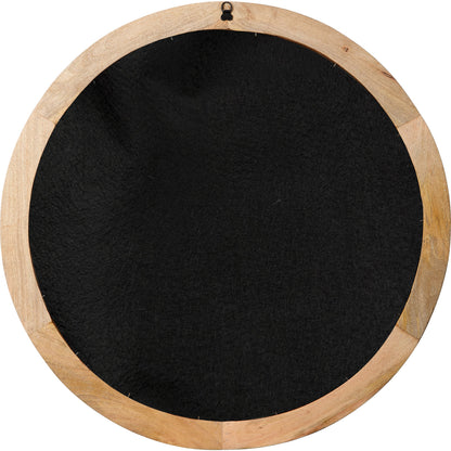 Relief Carved Round Mirror by Jamie Young. Made from wood in a modern style.