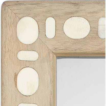 Sama Wood & Bone Inlay Mirror by Jamie Young. Made from mango wood, water buffalo bone in a modern style.