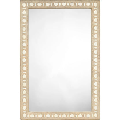 Sama Wood & Bone Inlay Mirror by Jamie Young. Made from mango wood, water buffalo bone in a modern style.