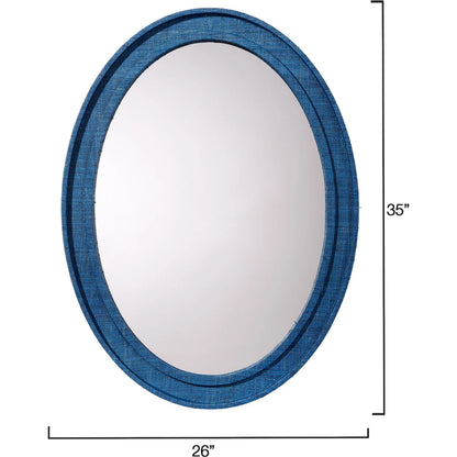 Valley Mirror by Jamie Young. Made from raffia, glass mirror, mdf in a modern style.