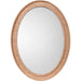 Valley Mirror by Jamie Young. Made from raffia, glass mirror, mdf in a modern style.