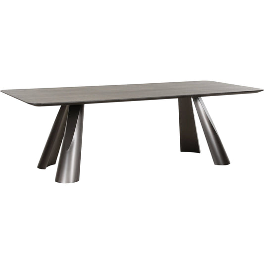 Novara Design Dark Rectangle Dining Table - PLZ-386DT by Pasargad Home in dark brown. Made from mdf in a unique style.