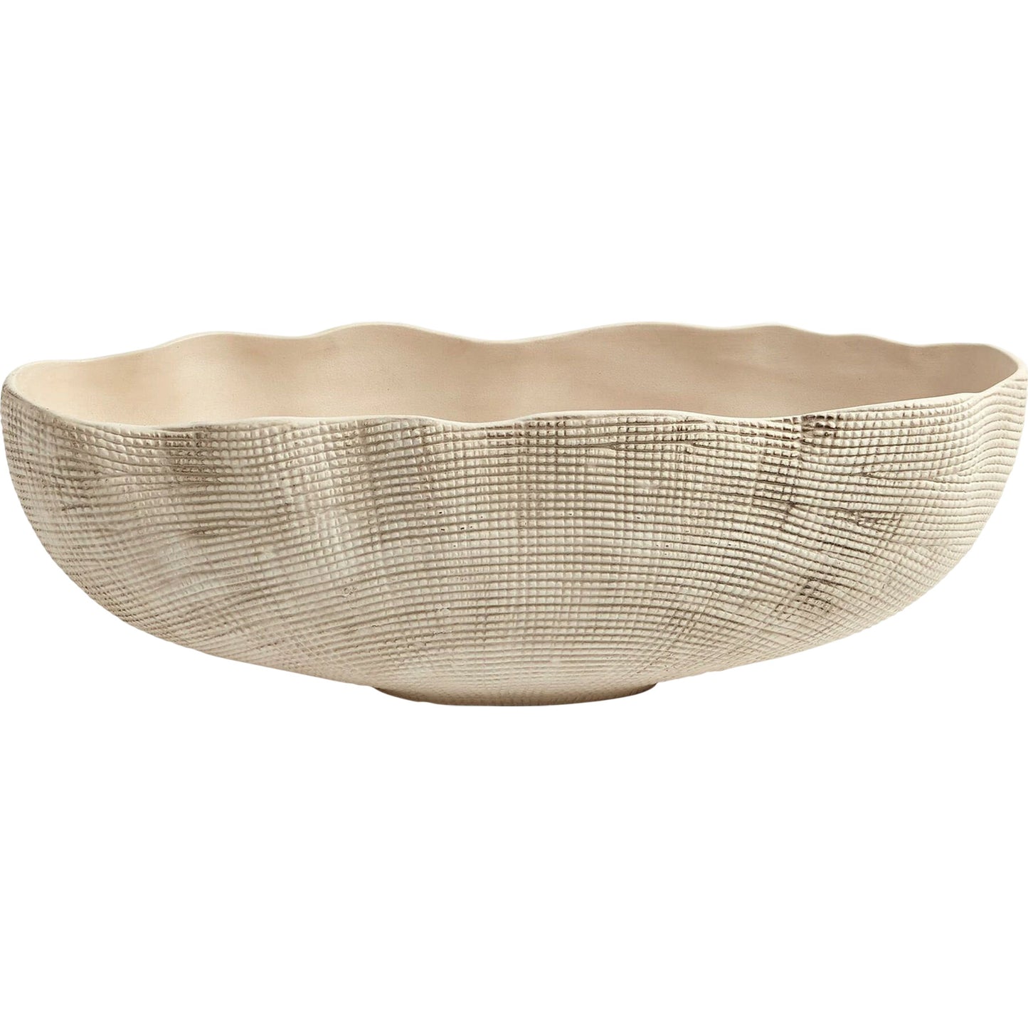 001 SR-827999 | Primary Silo | Sisal Oval Bowl by Global Views. Made from ceramic in a coastal style.