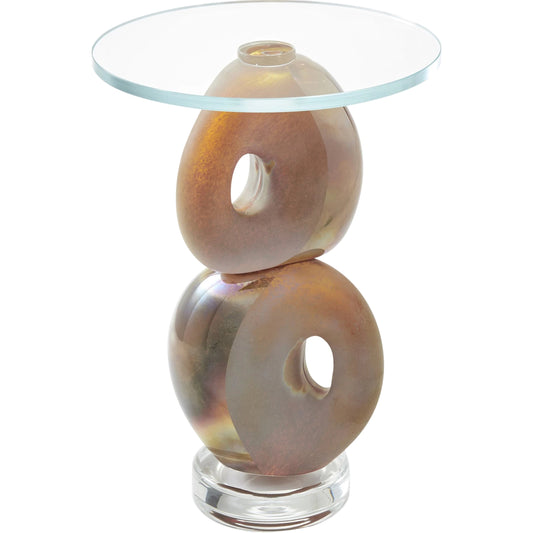 Pablo Accent Table by Global Views. Made from art glass in a modern style.