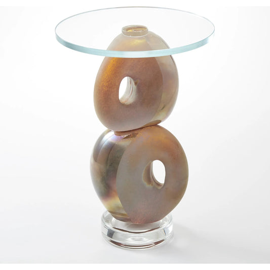 Pablo Accent Table by Global Views. Made from art glass in a modern style.