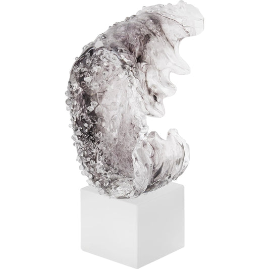 Tidal Wave Sculpture I by Global Views in gray. Made from glass in a coastal style.