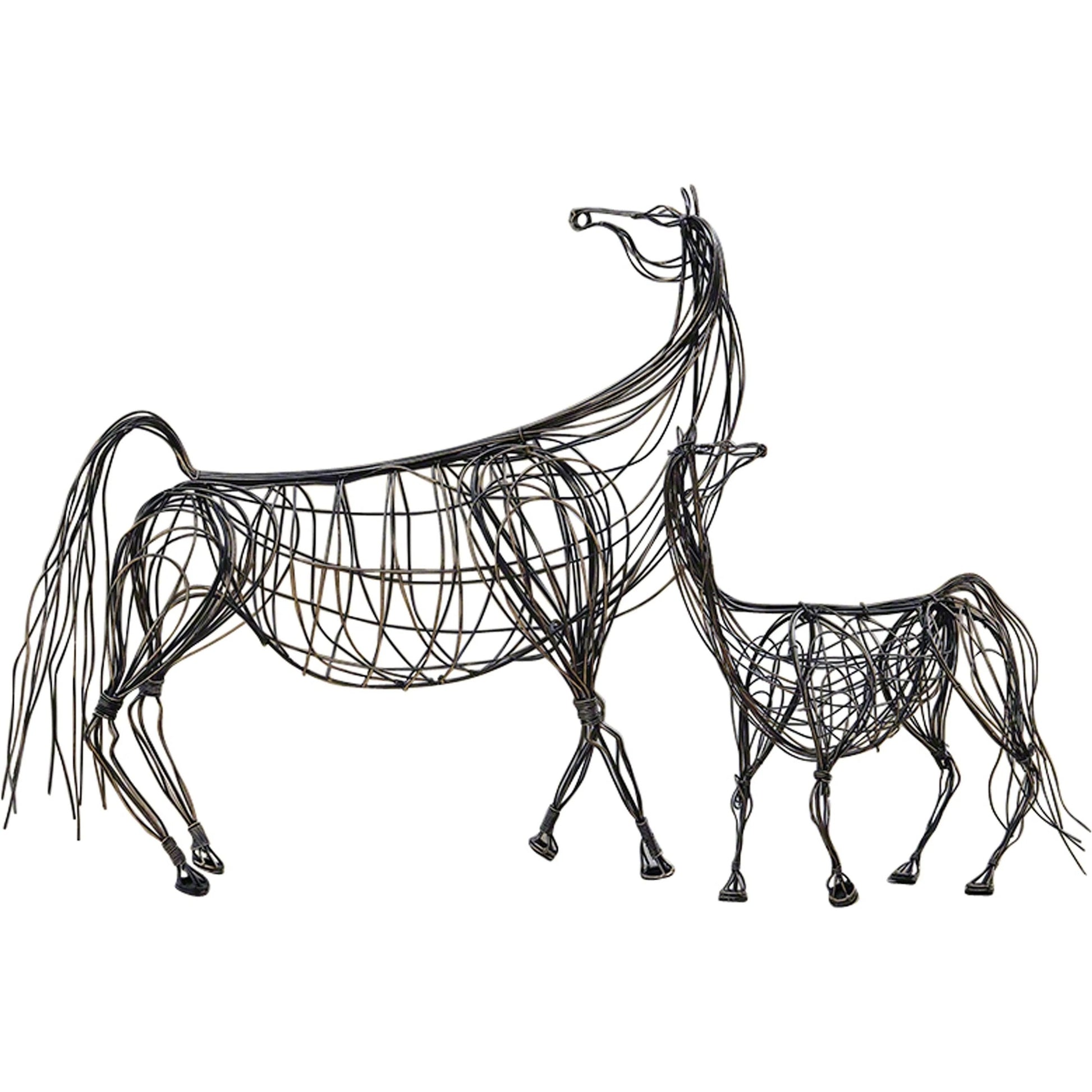 Ming Dynasty Horse by Global Views in antique bronze. Made from iron in a eclectic & global style.