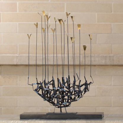 Flock Sculpture by Global Views. Made from iron, granite in a eclectic & global style.