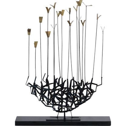 Flock Sculpture by Global Views. Made from iron, granite in a eclectic & global style.