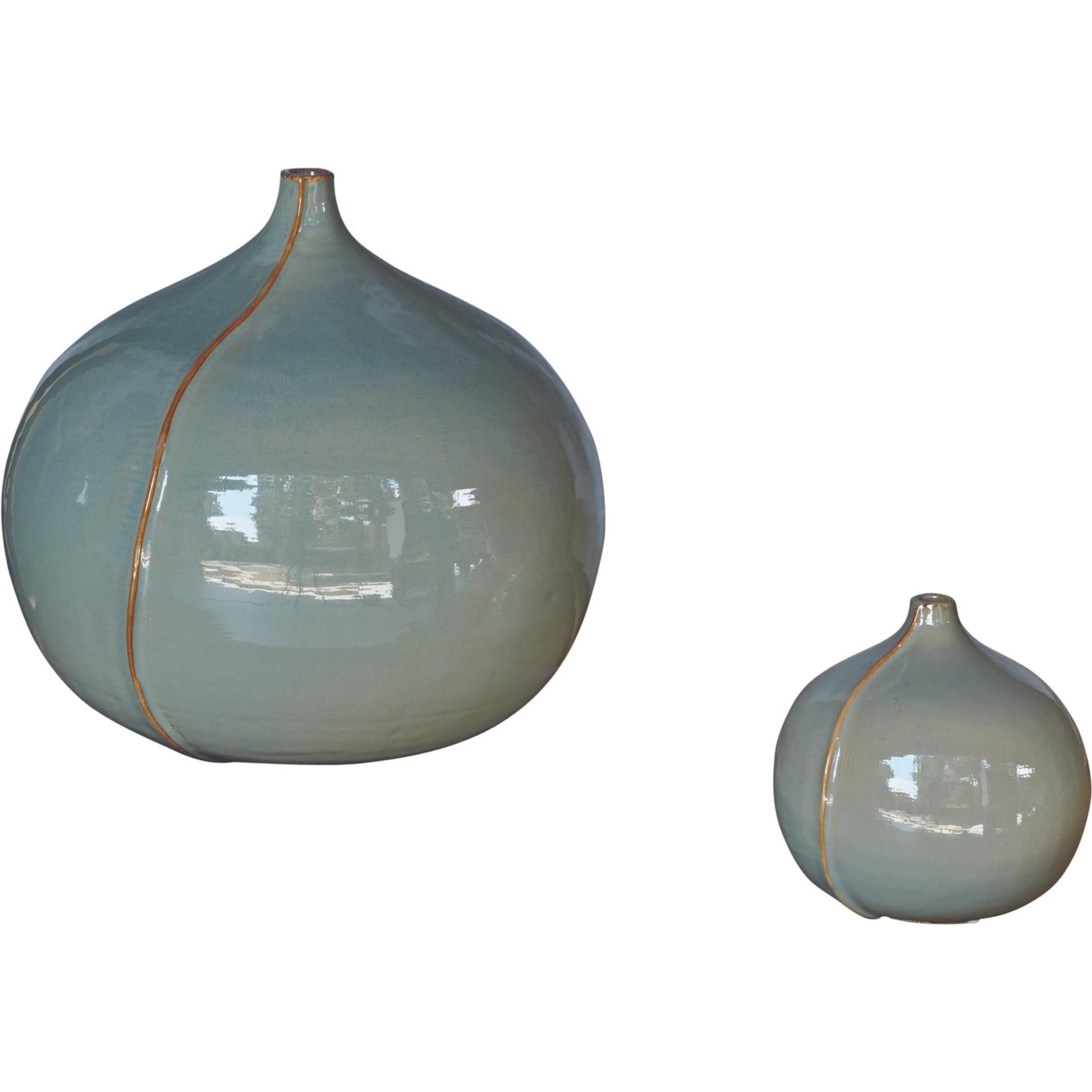 Milo Vase by Global Views in blue. Made from ceramic in a eclectic & global style.