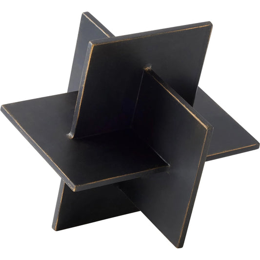 Cubist Sculpture by Global Views. Made from cast iron in a modern style.