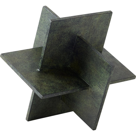 Cubist Sculpture by Global Views. Made from cast iron in a modern style.
