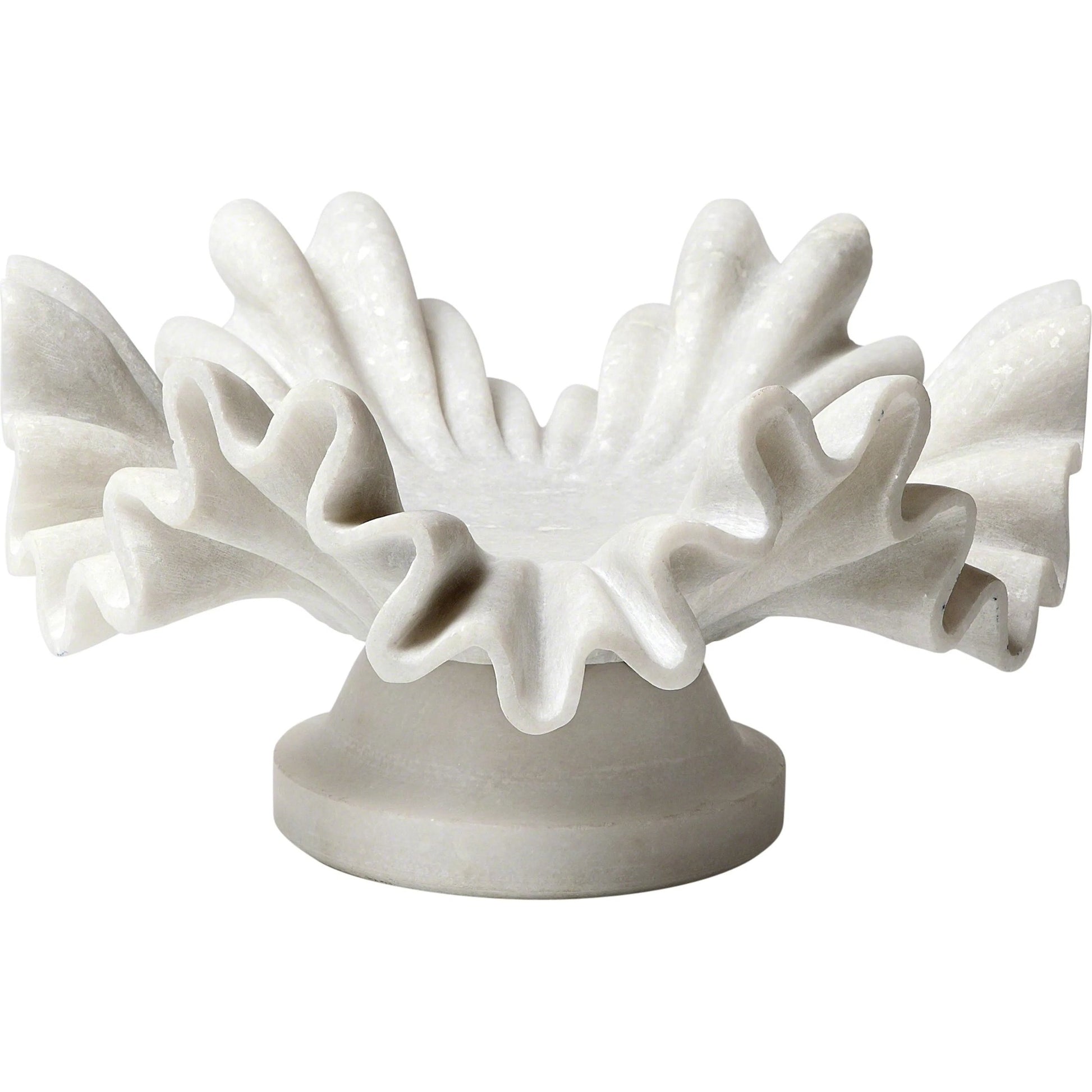 Yves Bowl by Global Views. Made from ambaji white marble in a transitional style.