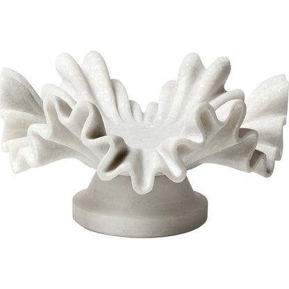 Yves Bowl by Global Views. Made from ambaji white marble in a transitional style.