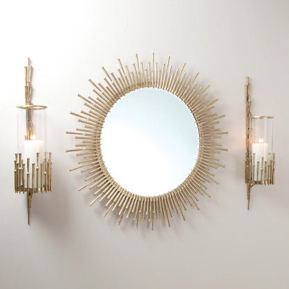 Spike Mirror by Global Views. Made from unique in a transitional style.