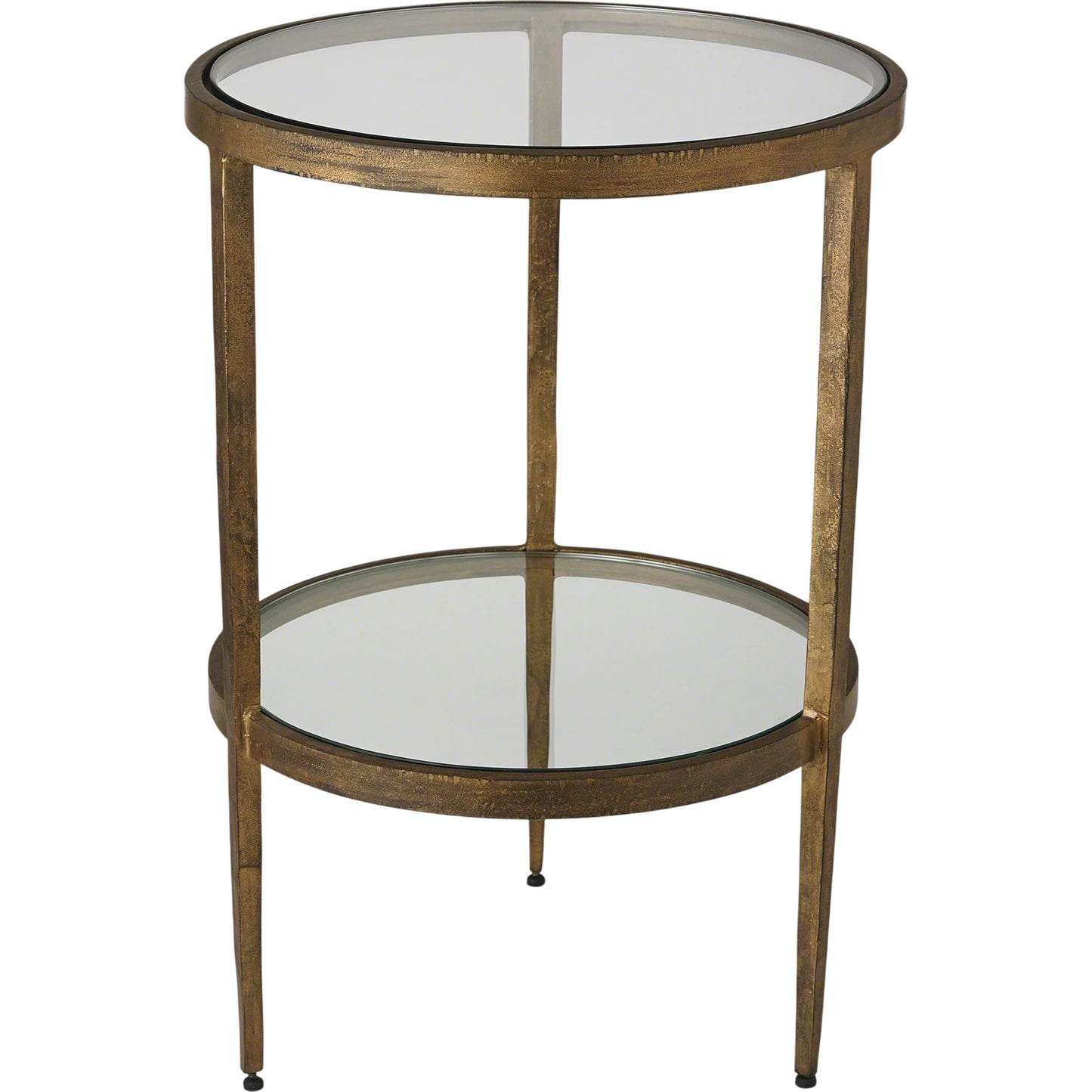 001 SR-701522 | Primary Silo | Laforge Side Table by Global Views. Made from iron, tempered glass in a transitional style.