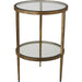 Laforge Side Table by Global Views. Made from iron, tempered glass in a transitional style.