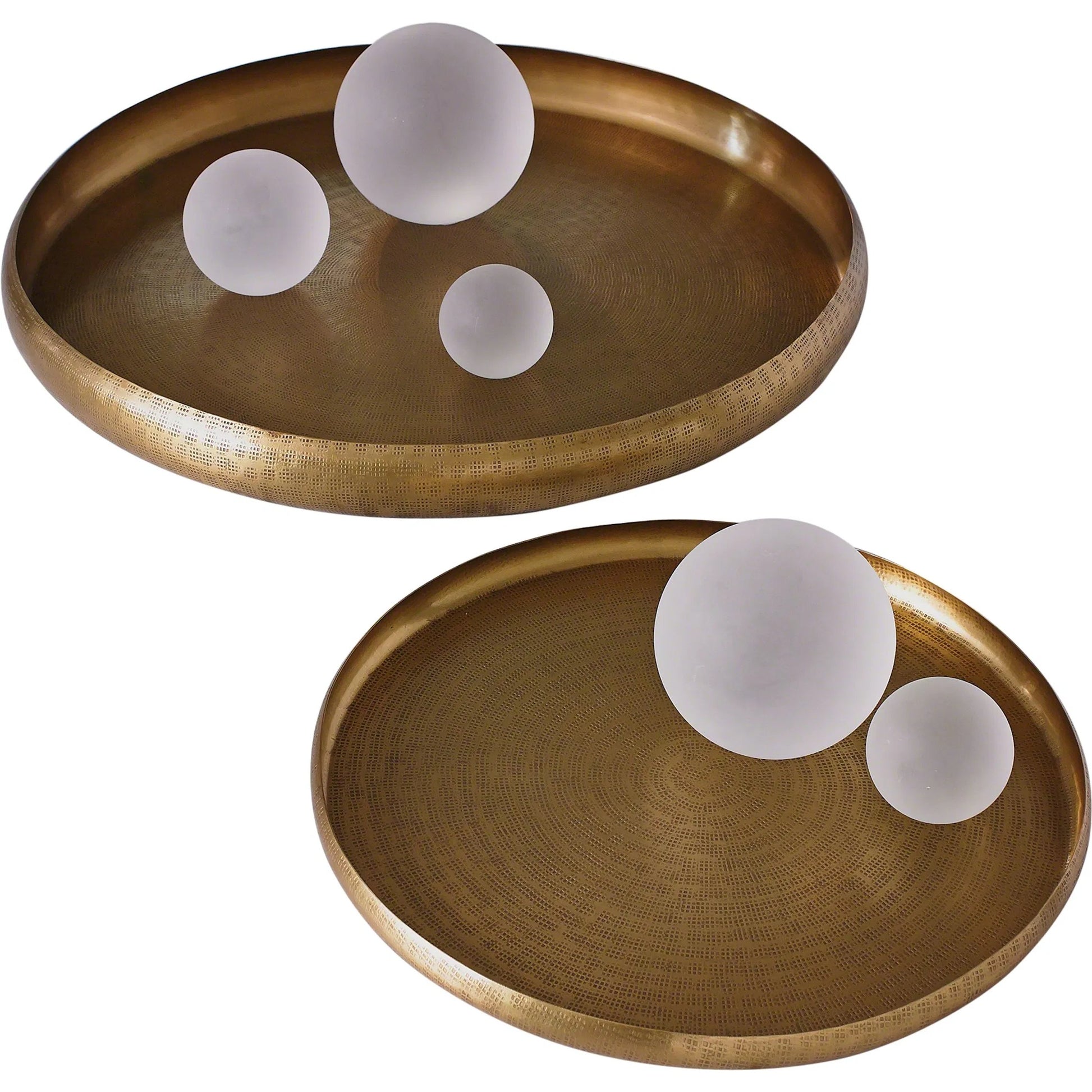 Offering Tray by Global Views in brass. Made from brass in a eclectic & global style.