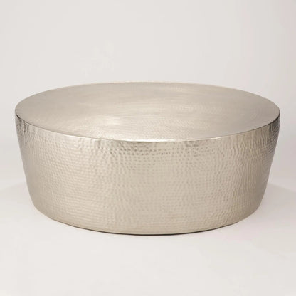 Izmir Hammered Cocktail Table by Global Views. Made from brass in a eclectic & global style.