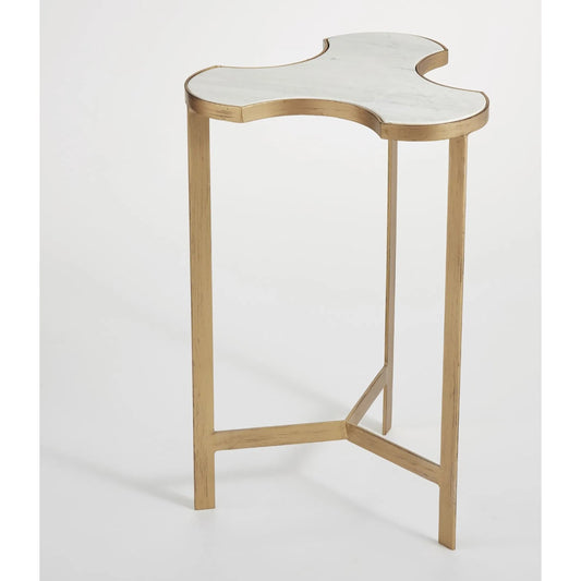 Link Bunching Table by Global Views in gold. Made from iron, marble in a transitional style.