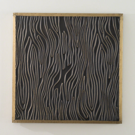 Forest Panel by Global Views in antique bronze, brass. Made from mdf, brass sheet in a modern style.