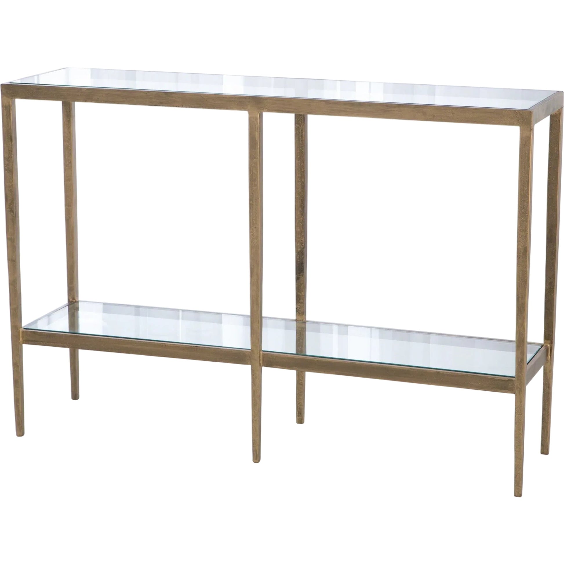 Laforge Console by Global Views. Made from iron, tempered glass in a transitional style.