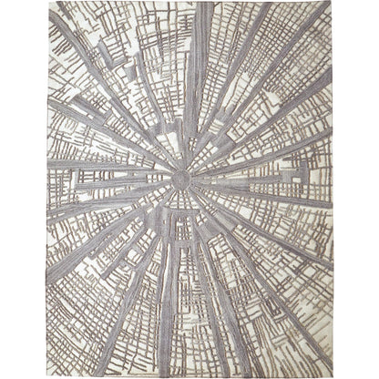 Vortex Rug by Global Views. Made from 100% wool, 100% cotton backing in a unique style.