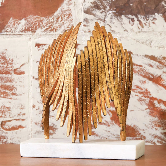 Icarus Sculpture by Global Views. Made from iron, white marble in a eclectic & global style.