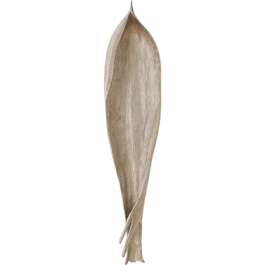 Palm Seed Pod by Global Views in nickel. Made from aluminum in a coastal style.