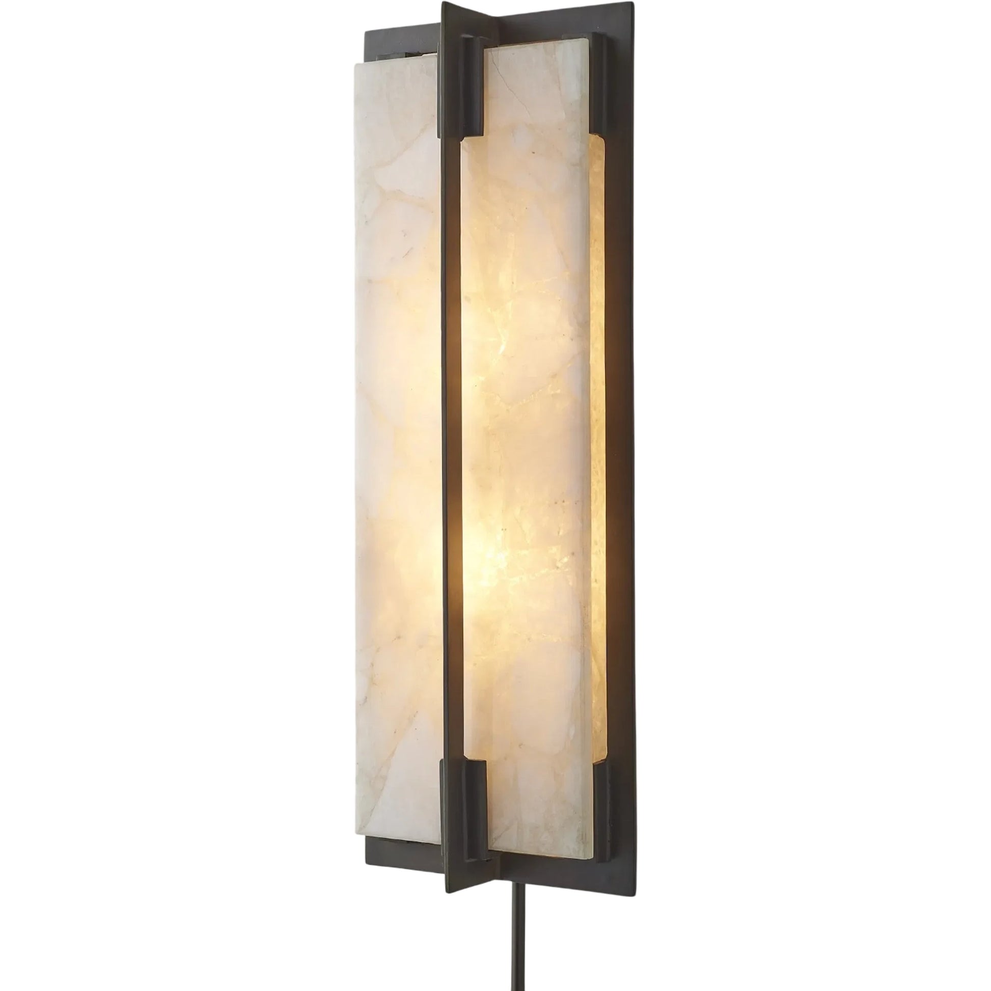 Quartz Sconce by Global Views. Made from brass, mild steel, quartz in a modern style.