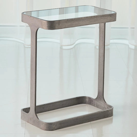 Saddle Table by Global Views. Made from iron, glass in a modern style.