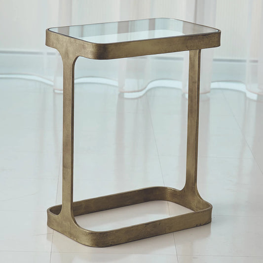 Saddle Table by Global Views. Made from iron, glass in a modern style.