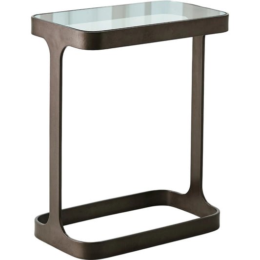 Saddle Table by Global Views. Made from iron, glass in a modern style.
