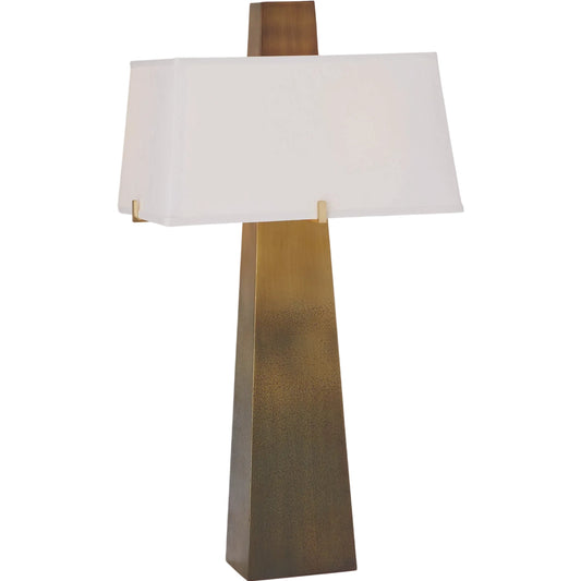 Stoic Lamp by Global Views in ombre brass. Made from brass, mild steel, stainless steel in a modern style.