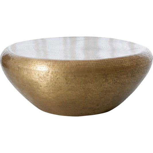 Goa Cocktail Table by Global Views in antique brass. Made from brass in a eclectic & global style.