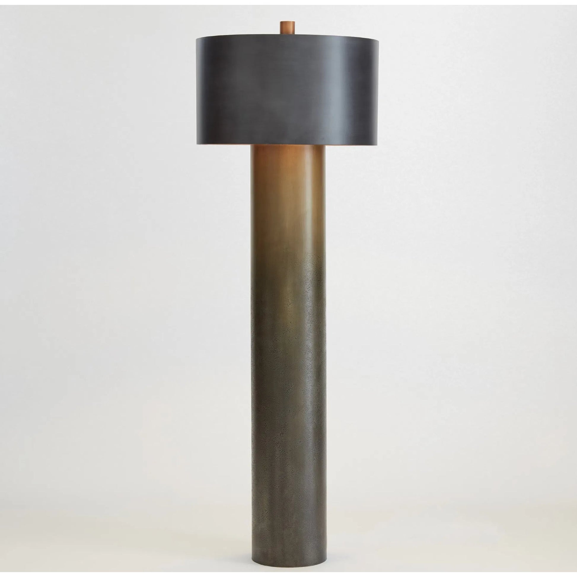 Tortoise Drum Floor Lamp by Global Views in ombre brass. Made from steel, brass, stainless steel, iron in a eclectic & global style.