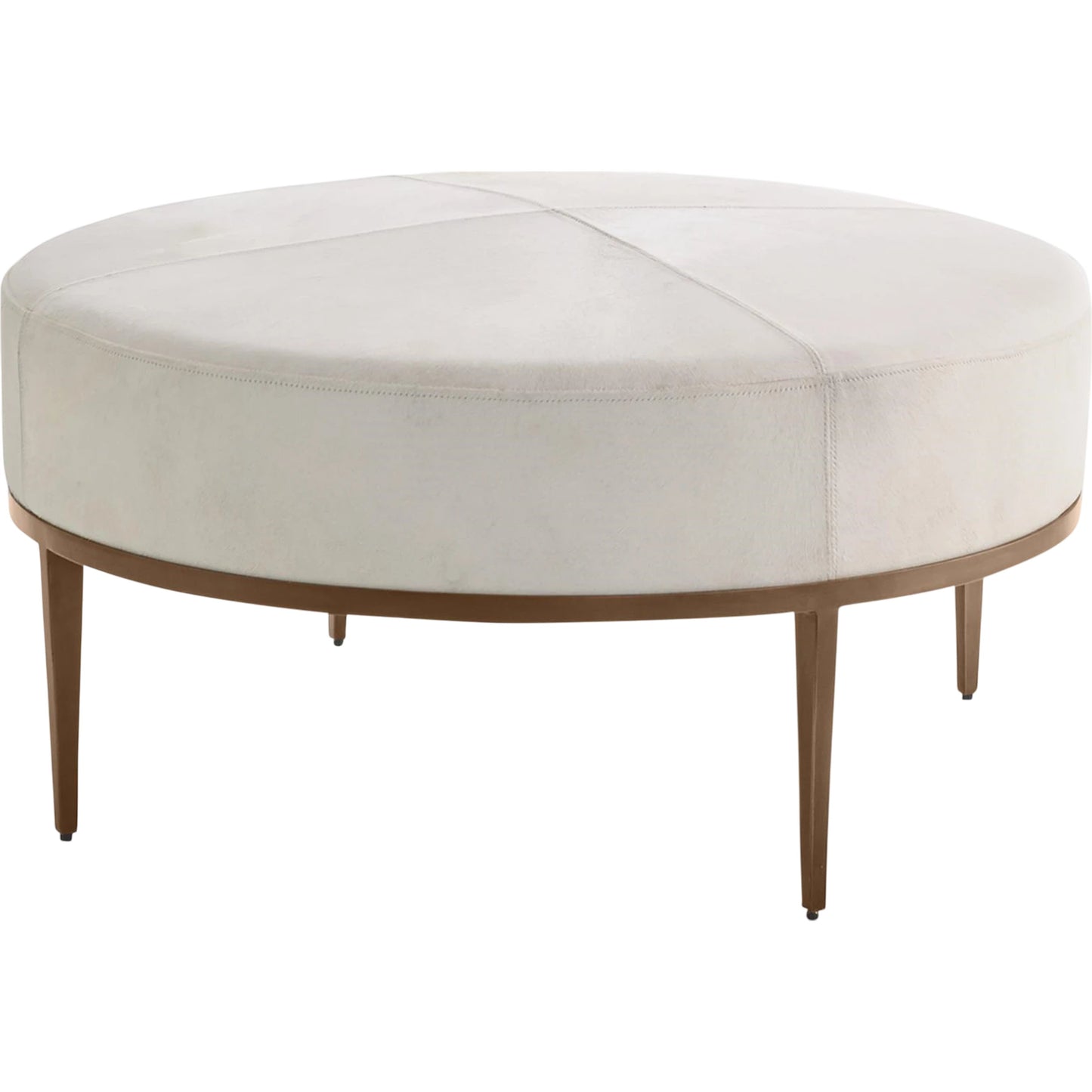 001 SR-702297 | Primary Silo | Urban Ottoman with Hair-On-Hide by Global Views. Made from mango, plyboard, iron in a transitional style.