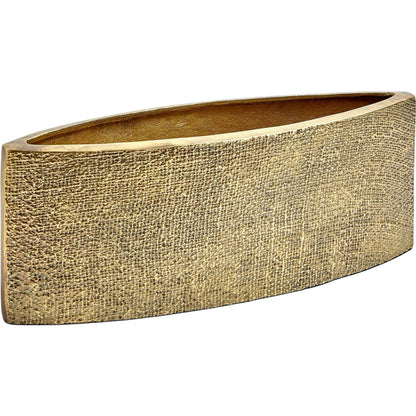 Hemp Etched Planter by Global Views in brass. Made from aluminum in a eclectic & global style.